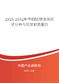 2026-2032年中國錳鐵發(fā)展現(xiàn)狀分析與前景趨勢報告