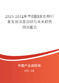 2025-2031年中國(guó)固廢處理行業(yè)發(fā)展深度調(diào)研與未來(lái)趨勢(shì)預(yù)測(cè)報(bào)告