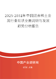 2025-2031年中國混合稀土金屬行業(yè)現(xiàn)狀全面調(diào)研與發(fā)展趨勢分析報告