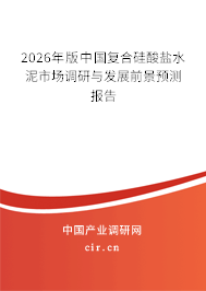 2026年版中國復(fù)合硅酸鹽水泥市場調(diào)研與發(fā)展前景預(yù)測報(bào)告