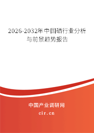 2026-2032年中國(guó)硒行業(yè)分析與前景趨勢(shì)報(bào)告