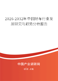 2026-2032年中國轎車行業(yè)發(fā)展研究與趨勢分析報告
