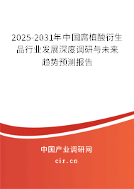 2025-2031年中國(guó)腐植酸衍生品行業(yè)發(fā)展深度調(diào)研與未來(lái)趨勢(shì)預(yù)測(cè)報(bào)告