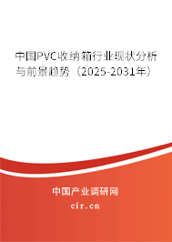 中國PVC收納箱行業(yè)現(xiàn)狀分析與前景趨勢（2025-2031年）