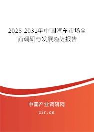 2025-2031年中國(guó)汽車(chē)市場(chǎng)全面調(diào)研與發(fā)展趨勢(shì)報(bào)告