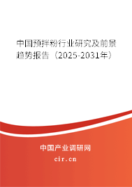 中國預拌粉行業(yè)研究及前景趨勢報告（2025-2031年）