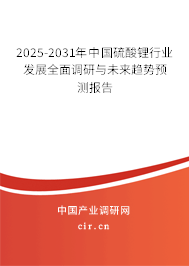 2025-2031年中國(guó)硫酸鋰行業(yè)發(fā)展全面調(diào)研與未來(lái)趨勢(shì)預(yù)測(cè)報(bào)告