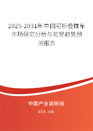 2025-2031年中國(guó)可折疊推車市場(chǎng)研究分析與前景趨勢(shì)預(yù)測(cè)報(bào)告
