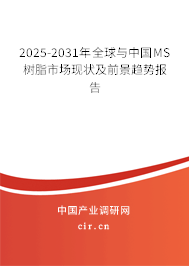 2025-2031年全球與中國(guó)MS樹脂市場(chǎng)現(xiàn)狀及前景趨勢(shì)報(bào)告