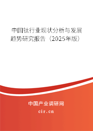 中國鈦行業(yè)現(xiàn)狀分析與發(fā)展趨勢研究報告（2025年版）
