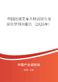 中國防爆叉車市場調(diào)研與發(fā)展前景預(yù)測報告（2026年）