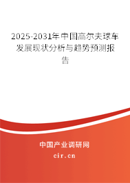 2025-2031年中國高爾夫球車發(fā)展現(xiàn)狀分析與趨勢(shì)預(yù)測(cè)報(bào)告