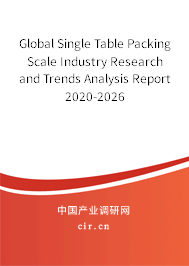 Global Single Table Packing Scale Industry Research and Trends Analysis Report 2020-2026 Global Single Table Packing Scale Industry Research and Trends Analysis Report 2020-2026