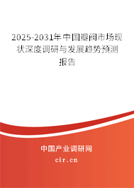 2025-2031年中國瓣閥市場現(xiàn)狀深度調(diào)研與發(fā)展趨勢預測報告