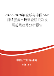2022-2028年全球與中國SAP測試服務市場調(diào)查研究及發(fā)展前景趨勢分析報告