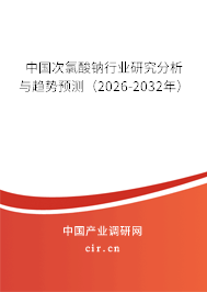 中國次氯酸鈉行業(yè)研究分析與趨勢預(yù)測（2026-2032年）