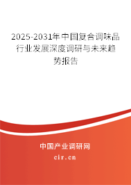 2025-2031年中國復(fù)合調(diào)味品行業(yè)發(fā)展深度調(diào)研與未來趨勢報告