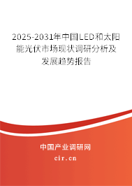 2025-2031年中國LED和太陽能光伏市場現(xiàn)狀調(diào)研分析及發(fā)展趨勢報告
