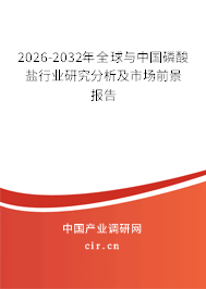 2026-2032年全球與中國磷酸鹽行業(yè)研究分析及市場前景報告