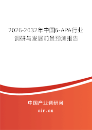 2026-2032年中國(guó)6-APA行業(yè)調(diào)研與發(fā)展前景預(yù)測(cè)報(bào)告