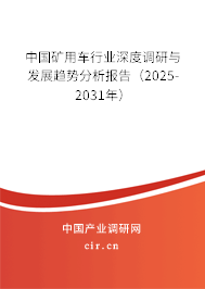 中國(guó)礦用車行業(yè)深度調(diào)研與發(fā)展趨勢(shì)分析報(bào)告（2025-2031年）