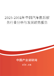 2025-2031年中國(guó)汽車售后服務(wù)行業(yè)分析與發(fā)展趨勢(shì)報(bào)告