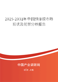 2025-2031年中國(guó)預(yù)涂膜市場(chǎng)現(xiàn)狀及前景分析報(bào)告