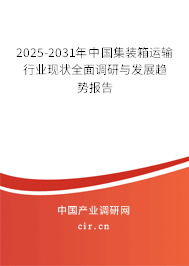 2025-2031年中國集裝箱運輸行業(yè)現(xiàn)狀全面調(diào)研與發(fā)展趨勢報告